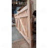 Pair of British Douglas Fir Flat Top Palisade Driveway Gates | Buy Online from the Experts at UK Timber