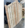 Pair of British Douglas Fir Curved Top Palisade Driveway Gates | Buy Online from the Experts at UK Timber