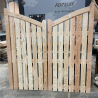 European Oak Midview Palisade Driveway Gates | Buy Online from the Experts at UK Timber