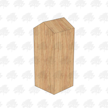 Sawn European Oak Bollard - 200 x 200