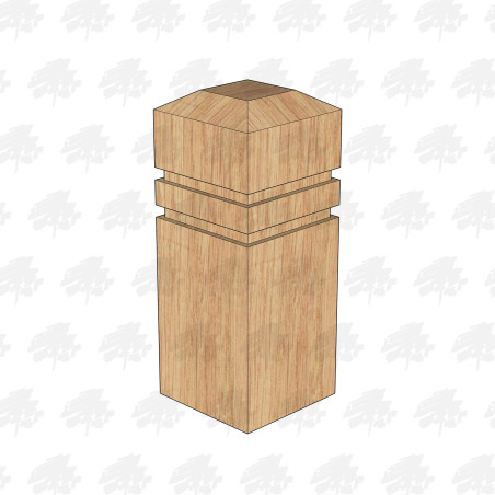 Sawn European Oak Bollard - 200 x 200