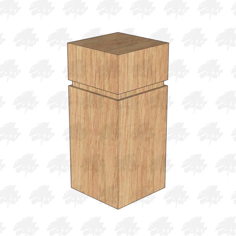 Sawn European Oak Bollard - 225 x 225