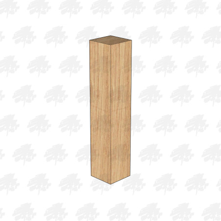 Planed All Round European Oak Bollard - 100 x 100