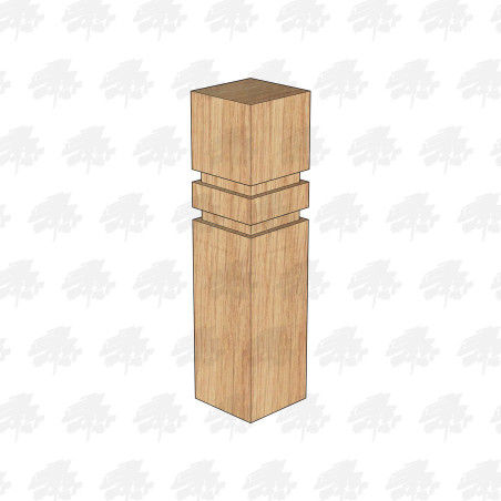 Planed All Round European Oak Bollard - 125 x 125