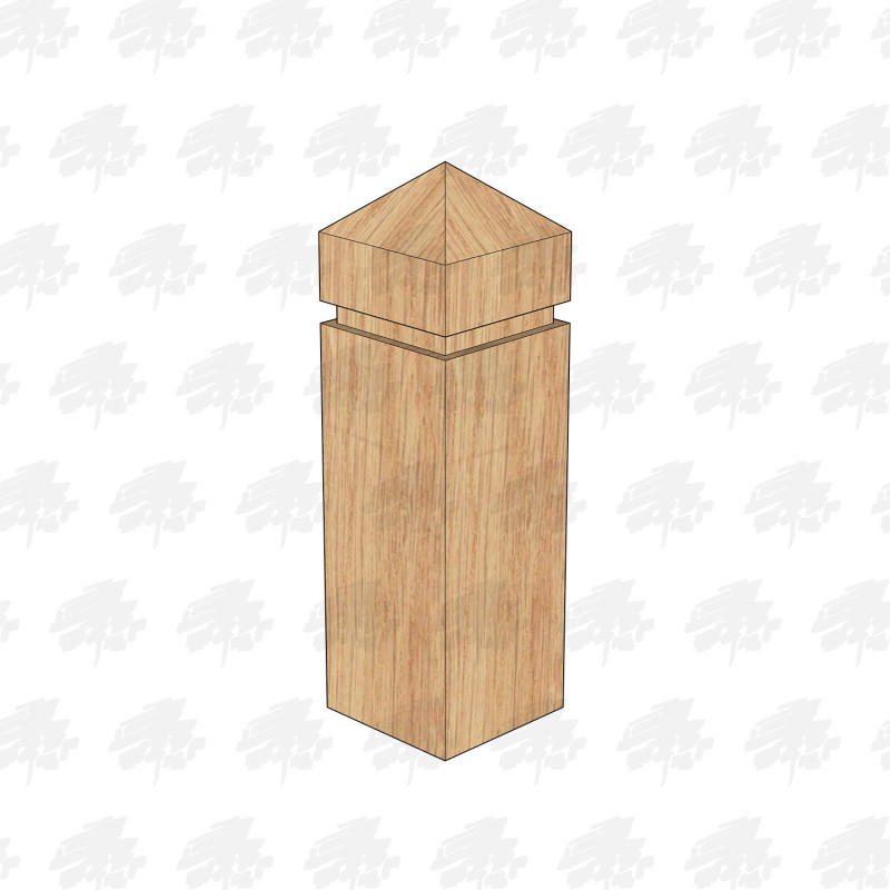 Planed All Round European Oak Bollard 150 x 150mm