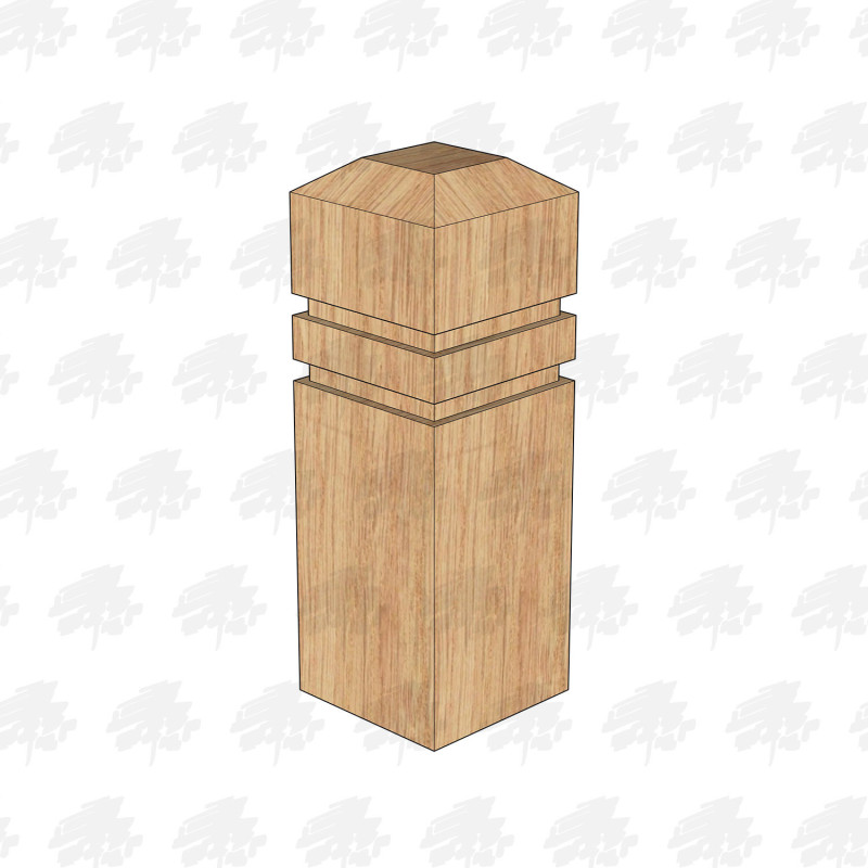 Planed All Round European Oak Bollard - 175 x 175