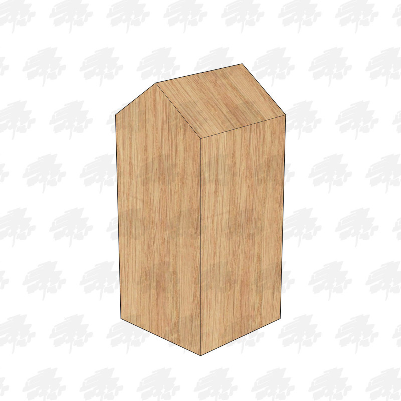 Planed All Round European Oak Bollard - 225 x 225