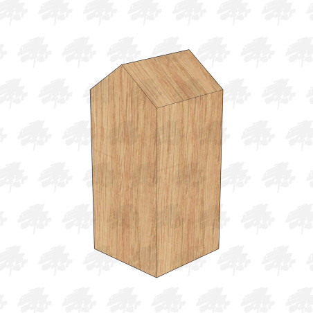 Planed All Round European Oak Bollard - 225 x 225