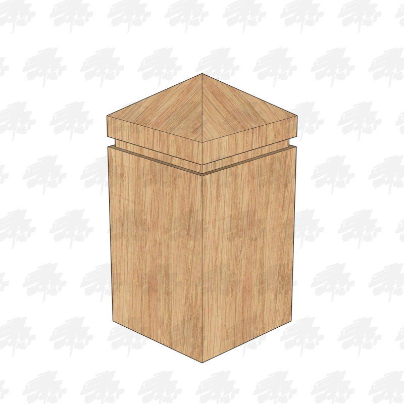 Planed All Round European Oak Bollard - 250 x 250