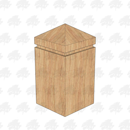 Planed All Round European Oak Bollard - 250 x 250