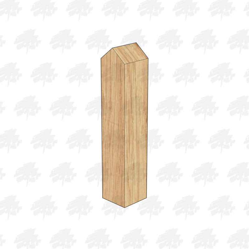 PAR and Chamfered European Oak Bollard - 100 x 100