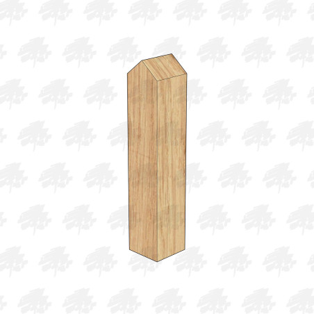 PAR and Chamfered European Oak Bollard - 100 x 100