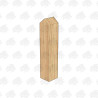 PAR and Chamfered European Oak Bollard - 100 x 100
