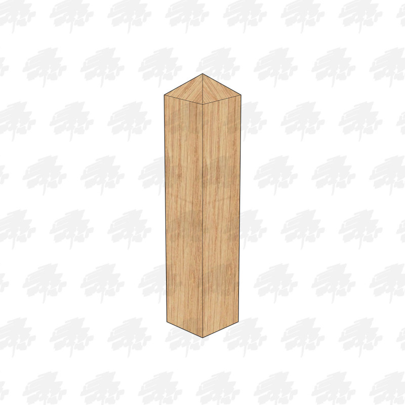 PAR and Chamfered European Oak Bollard - 100 x 100