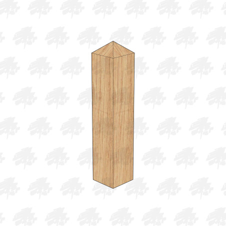 PAR and Chamfered European Oak Bollard - 100 x 100