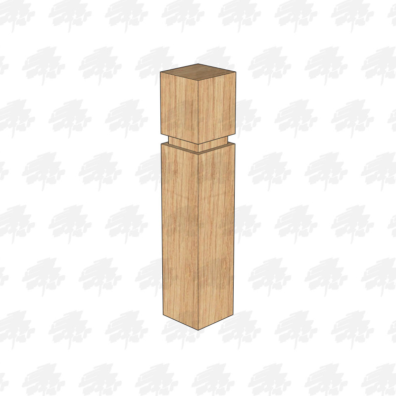 PAR and Chamfered European Oak Bollard 100 x 100mm
