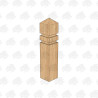 PAR and Chamfered European Oak Bollard - 100 x 100