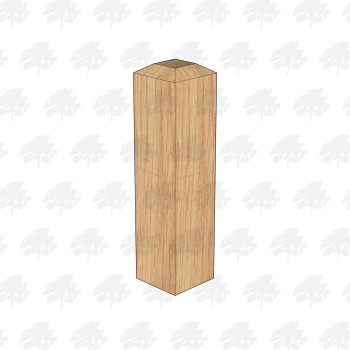 PAR and Chamfered European Oak Bollard - 125 x 125 | Buy Timber Bollards online from the Experts at UK Timber