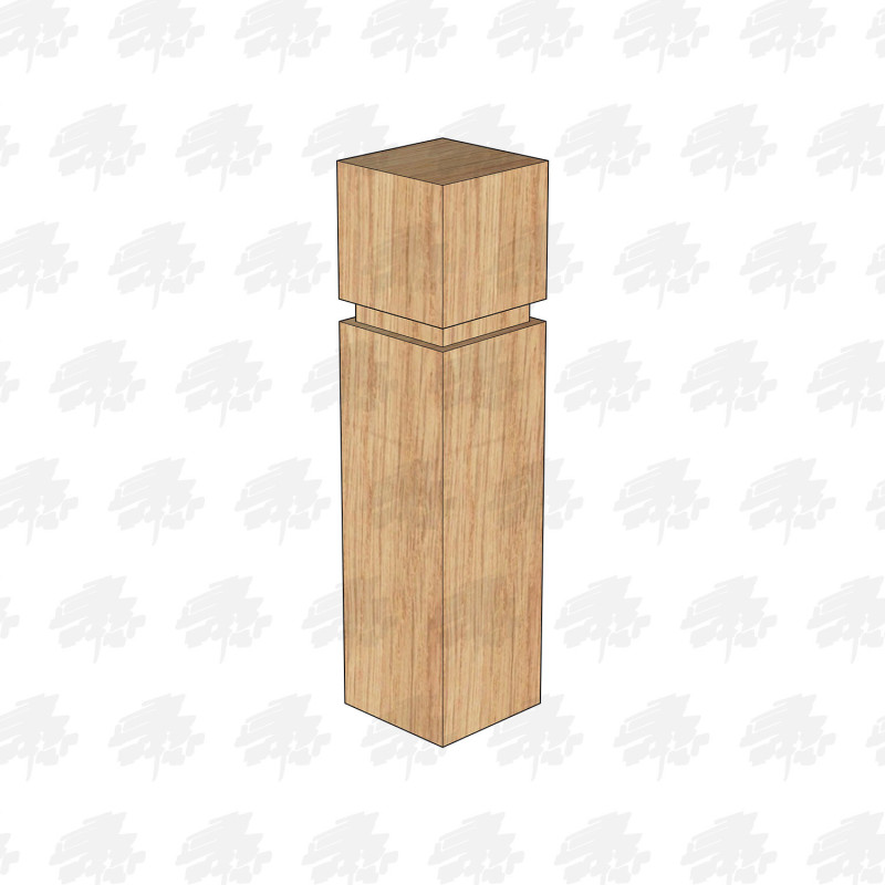 PAR and Chamfered European Oak Bollard - 125 x 125