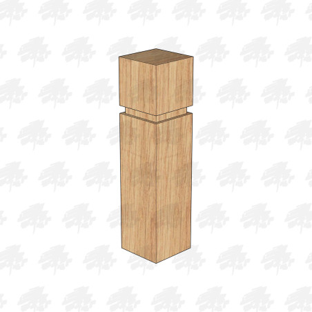 PAR and Chamfered European Oak Bollard - 125 x 125