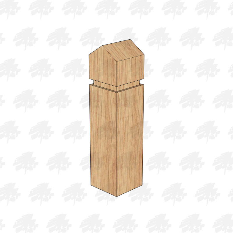 PAR and Chamfered European Oak Bollard - 125 x 125