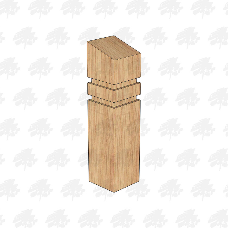 PAR and Chamfered European Oak Bollard - 125 x 125