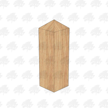 PAR and Chamfered European Oak Bollard - 150 x 150 | Buy Timber Bollards online from the Experts at UK Timber