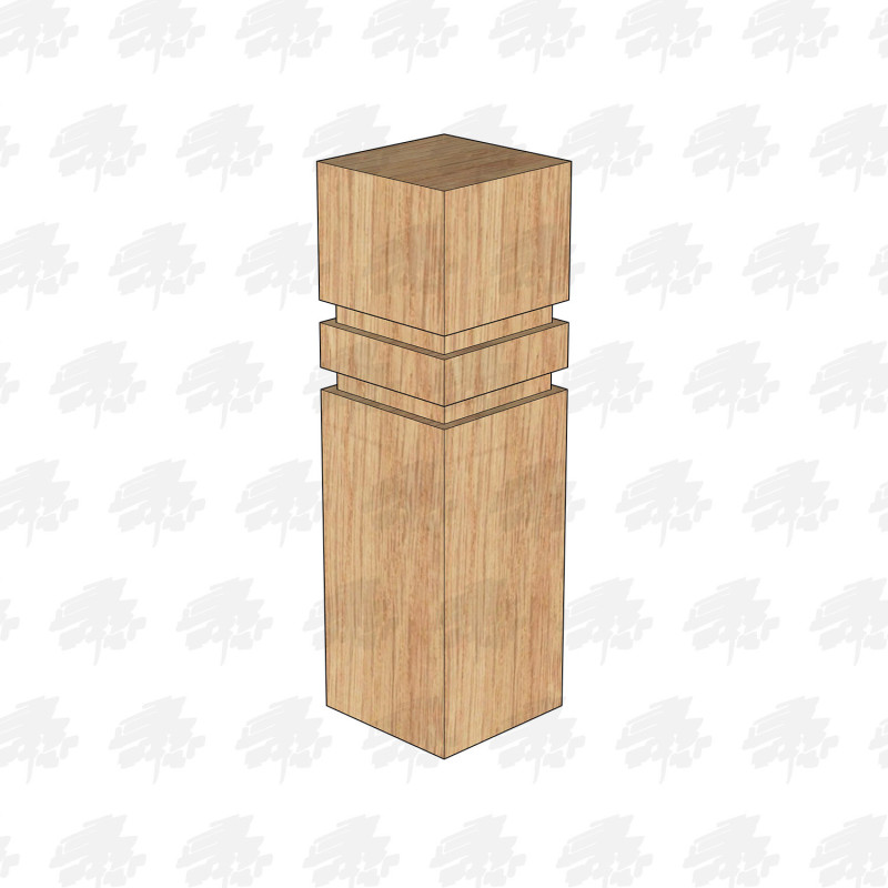 PAR and Chamfered European Oak Bollard - 150 x 150