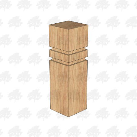 PAR and Chamfered European Oak Bollard - 150 x 150