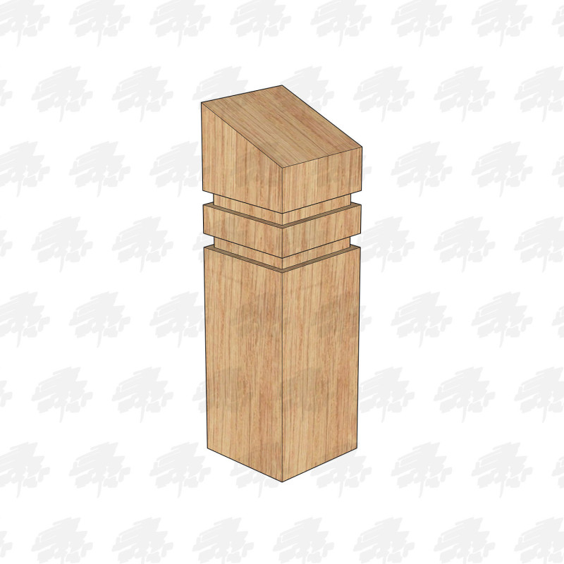 PAR and Chamfered European Oak Bollard - 150 x 150