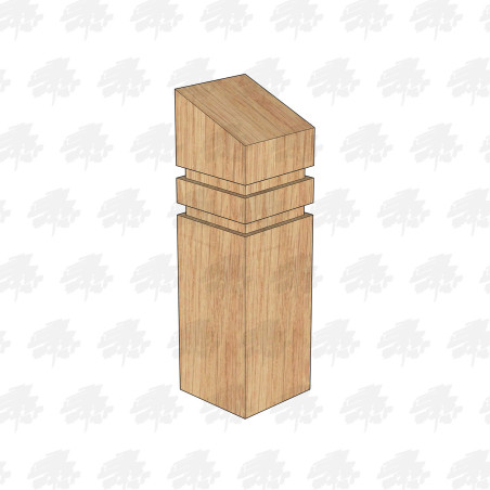 PAR and Chamfered European Oak Bollard - 150 x 150