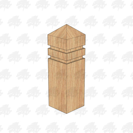 PAR and Chamfered European Oak Bollard - 150 x 150