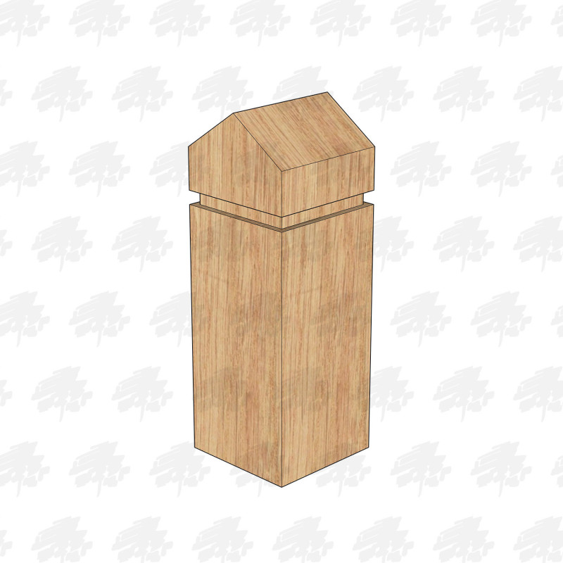 PAR and Chamfered European Oak Bollard 175 x 175mm