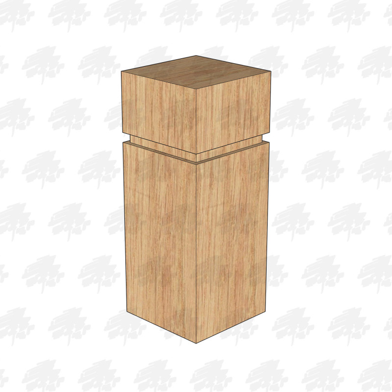 PAR and Chamfered European Oak Bollard - 200 x 200
