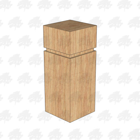 PAR and Chamfered European Oak Bollard - 200 x 200