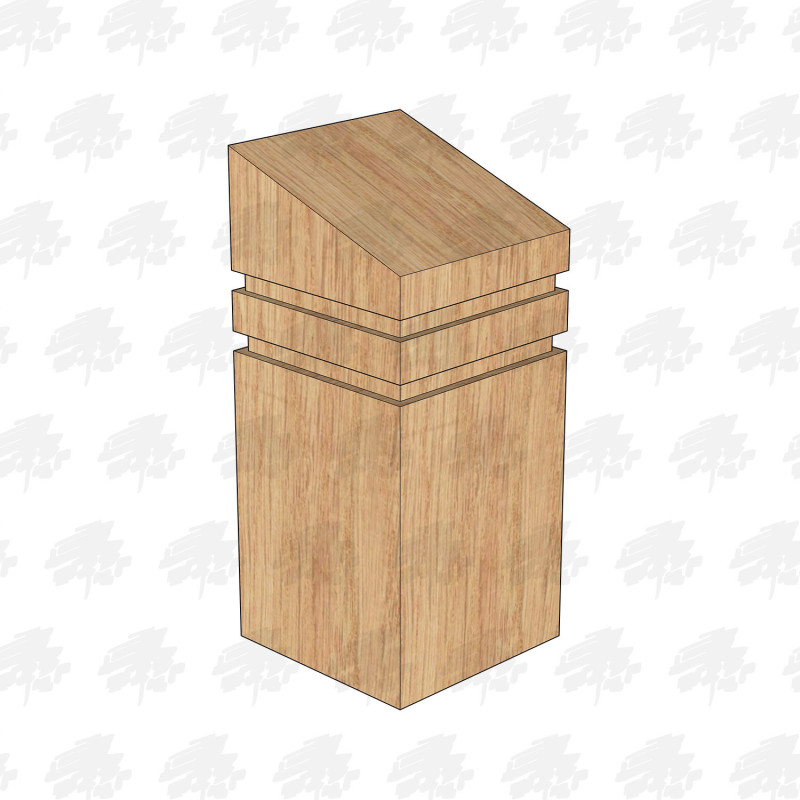 PAR and Chamfered European Oak Bollard - 225 x 225
