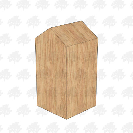 PAR and Chamfered European Oak Bollard - 250 x 250