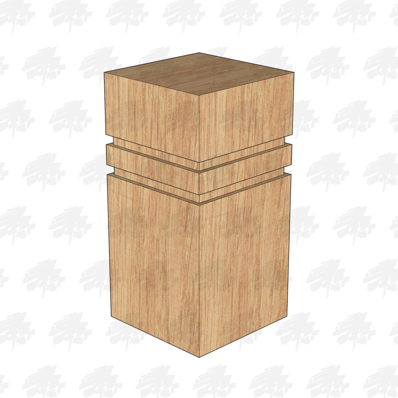 PAR and Chamfered European Oak Bollard - 250 x 250