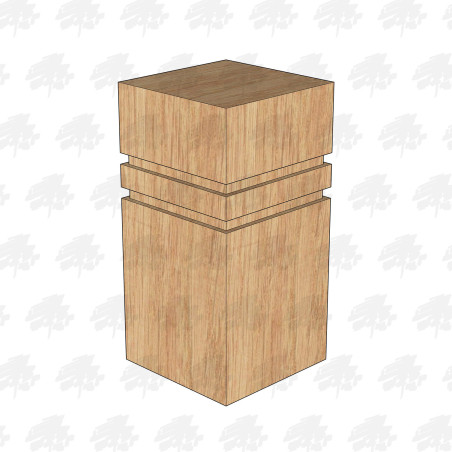 PAR and Chamfered European Oak Bollard - 250 x 250