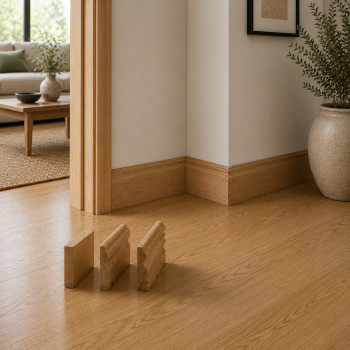 Solid American Red Oak Skirting Sample | Buy Sample Oak Flooring Online from the Experts at UK Timber