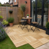 Pack of 4 Untreated English Larch/Douglas Fir Decking Tiles from UK Timber Limited