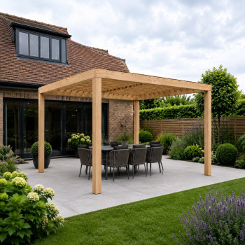 Moderna Contemporary British Larch/Douglas Fir Pergola Kit | Buy Online from the specialists at UK Timber Limited