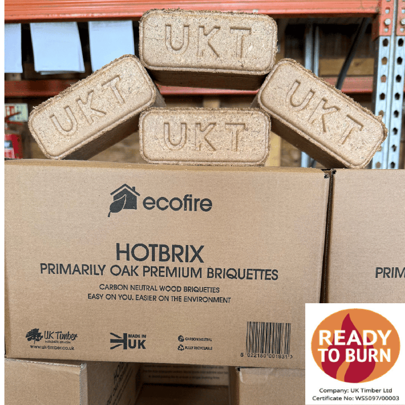 Ecofire HotBrix Hardwood Briquettes FREE NATIONWIDE DELIVERY