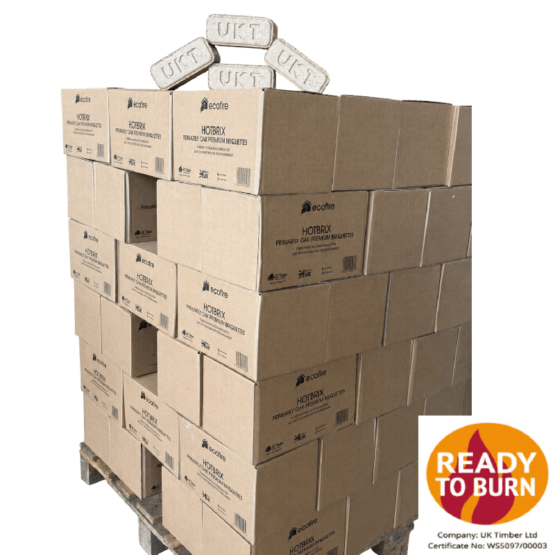 Ecofire HotBrix Hardwood Briquettes FREE NATIONWIDE DELIVERY