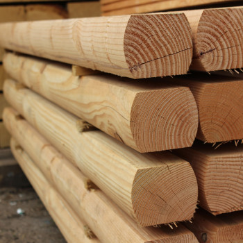 Machined / Moulded Douglas Fir Landscaping Sleepers | Buy New Eco-Treated Online from the Experts at UK Timber