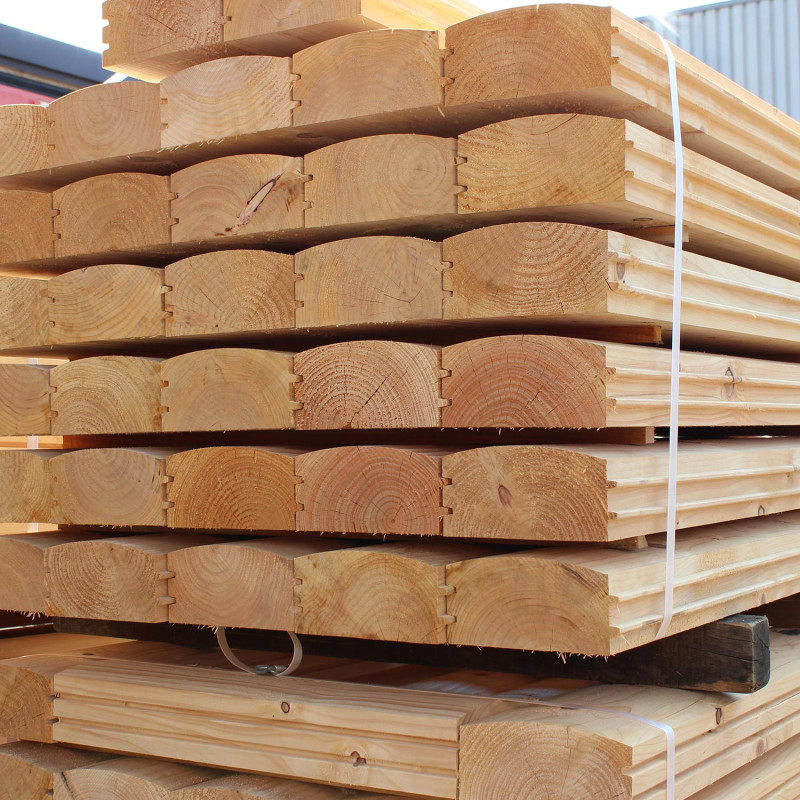 Douglas Fir Super Heavy Log Lap Railway Sleepers | Buy Contemporary Landscaping Online from the Experts at UK Timber