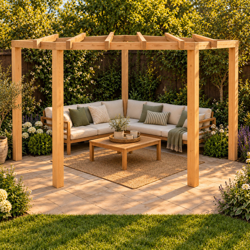 EasyFit British Douglas Fir Softwood Diamante Pergola Kit | Buy Online from the specialists at UK Timber Limited
