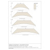 Untreated Douglas fir curved pergola wind brace, plain curve with no tenons