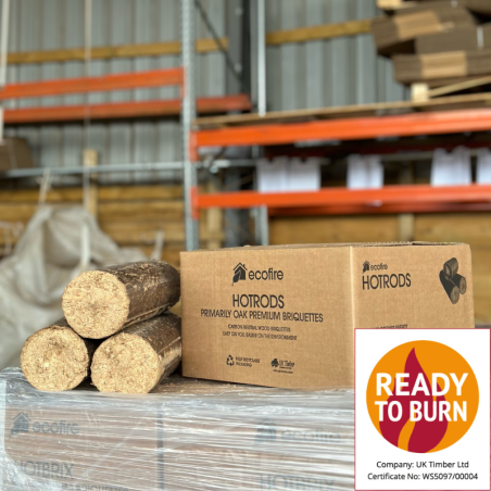 Ecofire HotRod Briquettes | Excellent Value Ecofire Logs to Buy Online from UK Timber