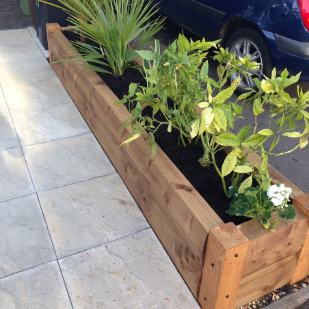 Brown Loglap Planters | Excellent Value Brown Loglap Planters to Buy Online from UK Timber